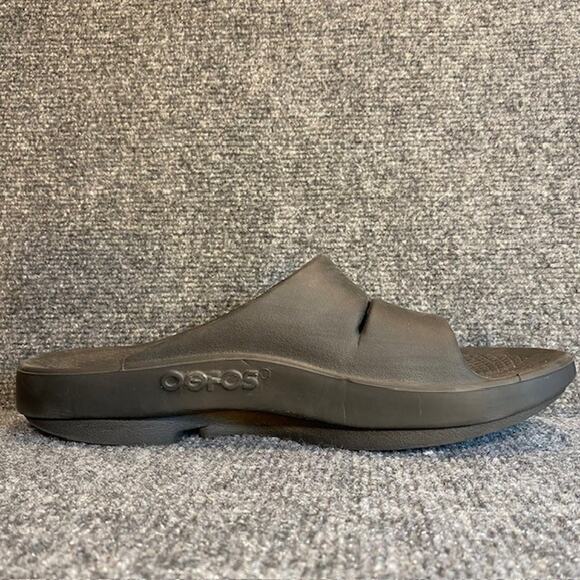 OOFOS OOahh Slide Recovery Sandals Black Slip On Mens Size 9 Womens Size 11 - Picture 3 of 7